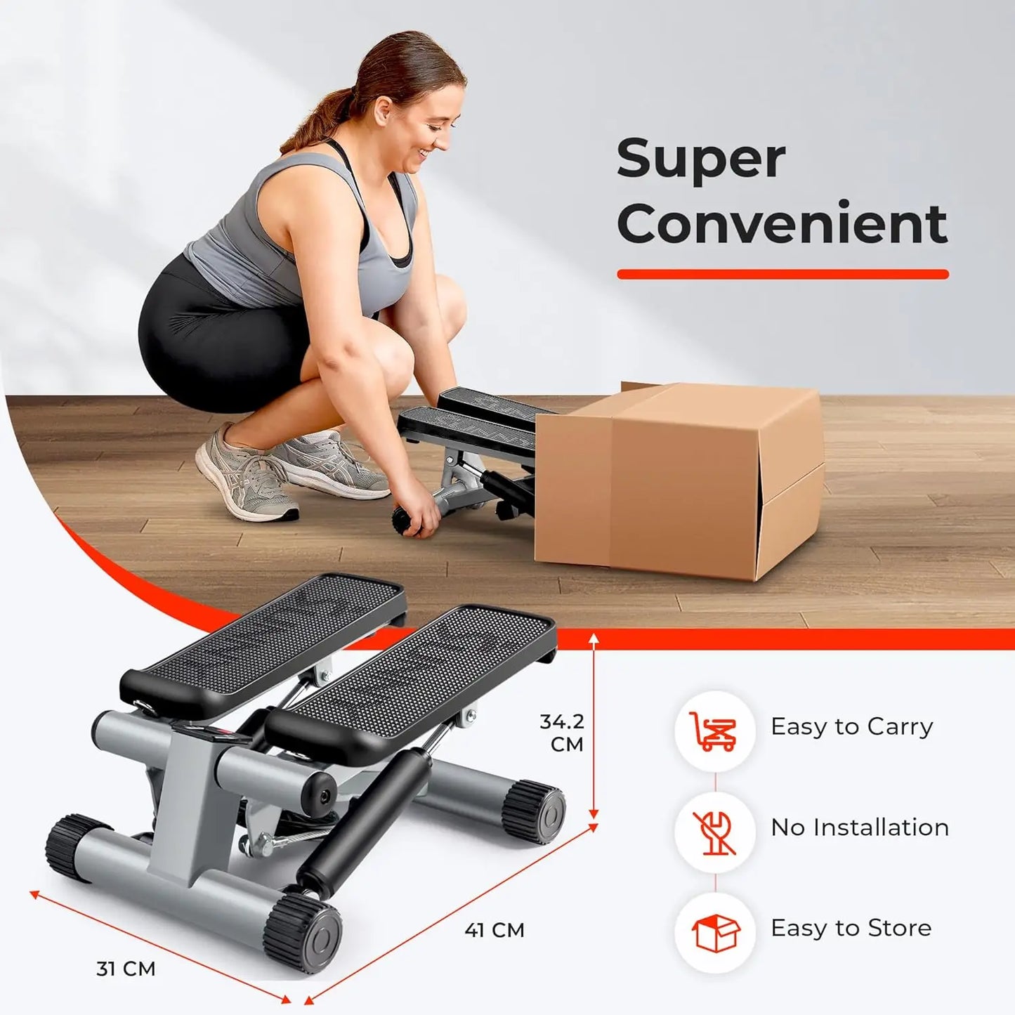 Stair Step Workout Machine & Resistance Bands