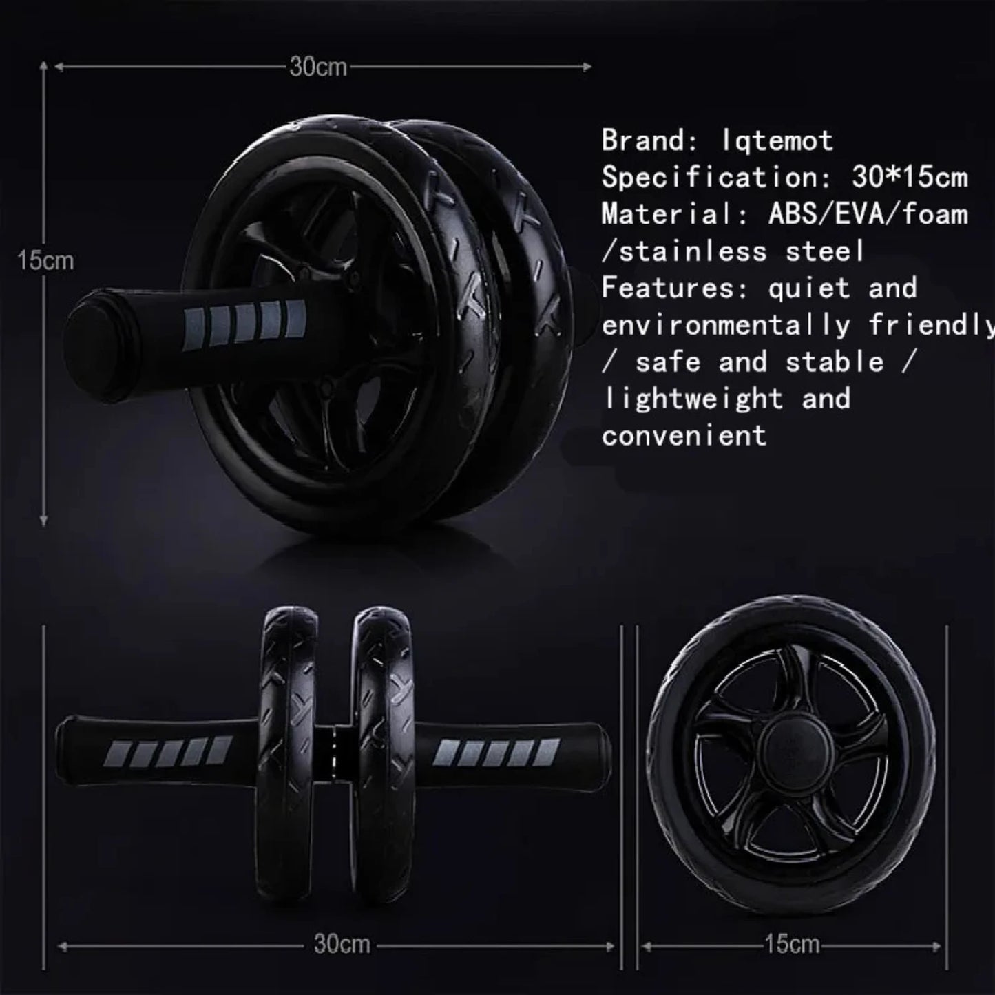 New Silent and efficient abdominal crunch roller wheel for home gym