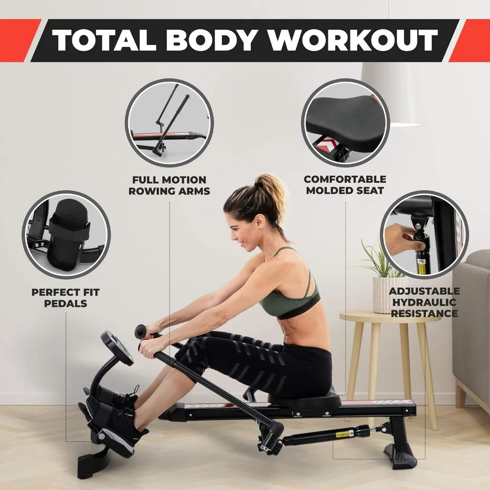 Hydraulic Rowing Machine |LCD Monitor