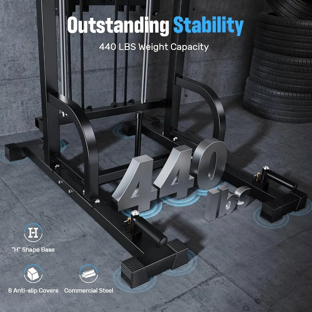 Tower Pull Up Dip Station: Multi-Function: 440LBS