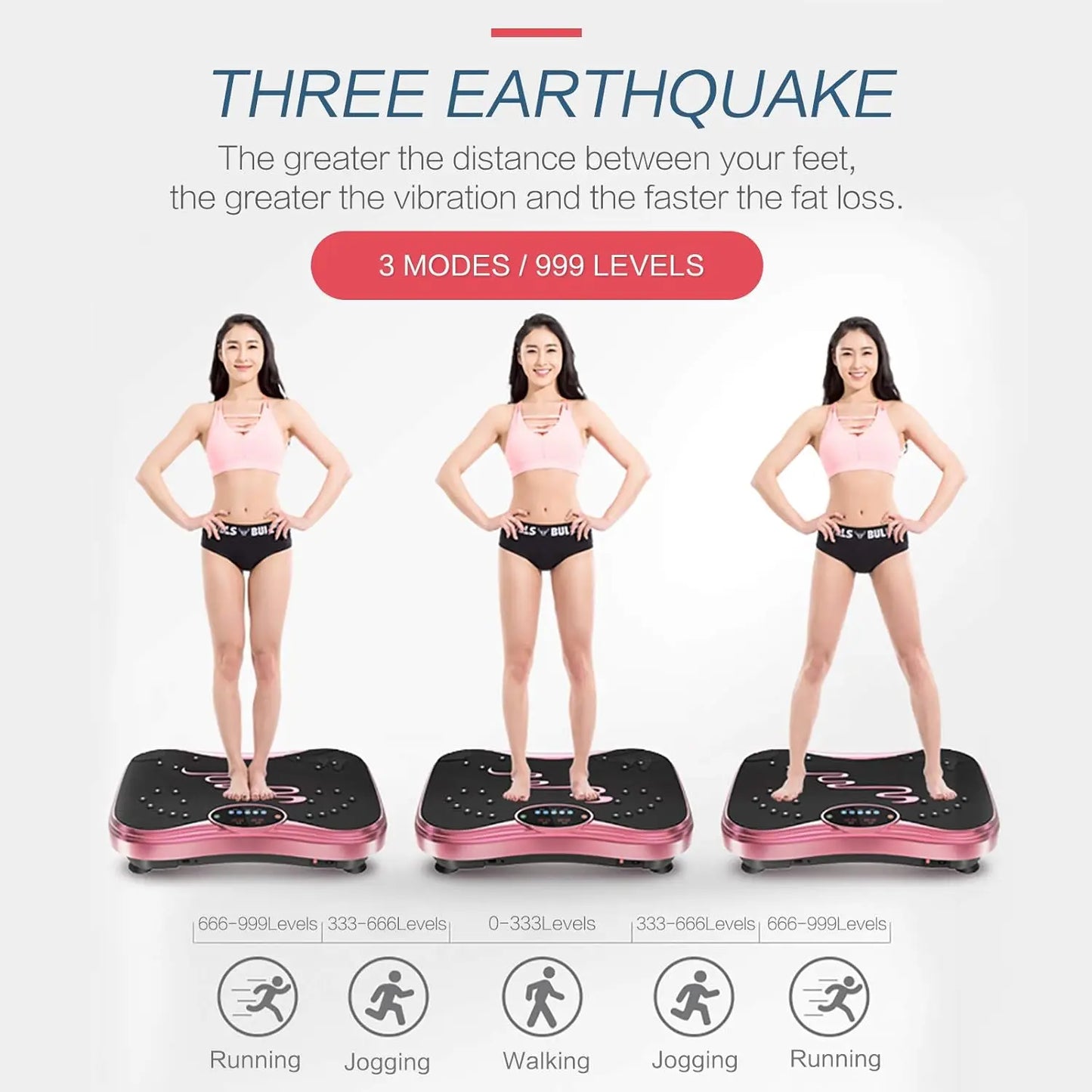 Exercise Machine Whole Body Workout Vibration Platform & Weight Loss + Remote + Loop Re