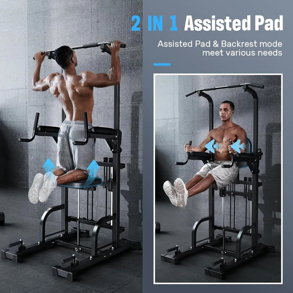 Tower Pull Up Dip Station: Multi-Function: 440LBS
