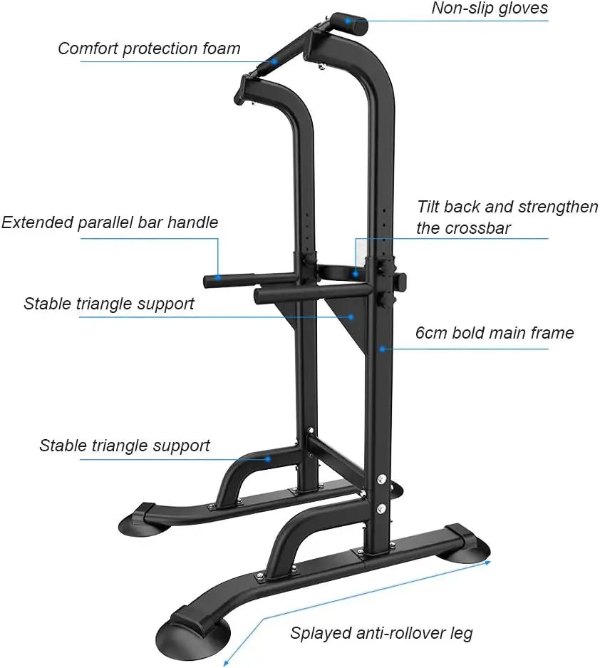 Power Tower Dip Station: Pull Up Bar