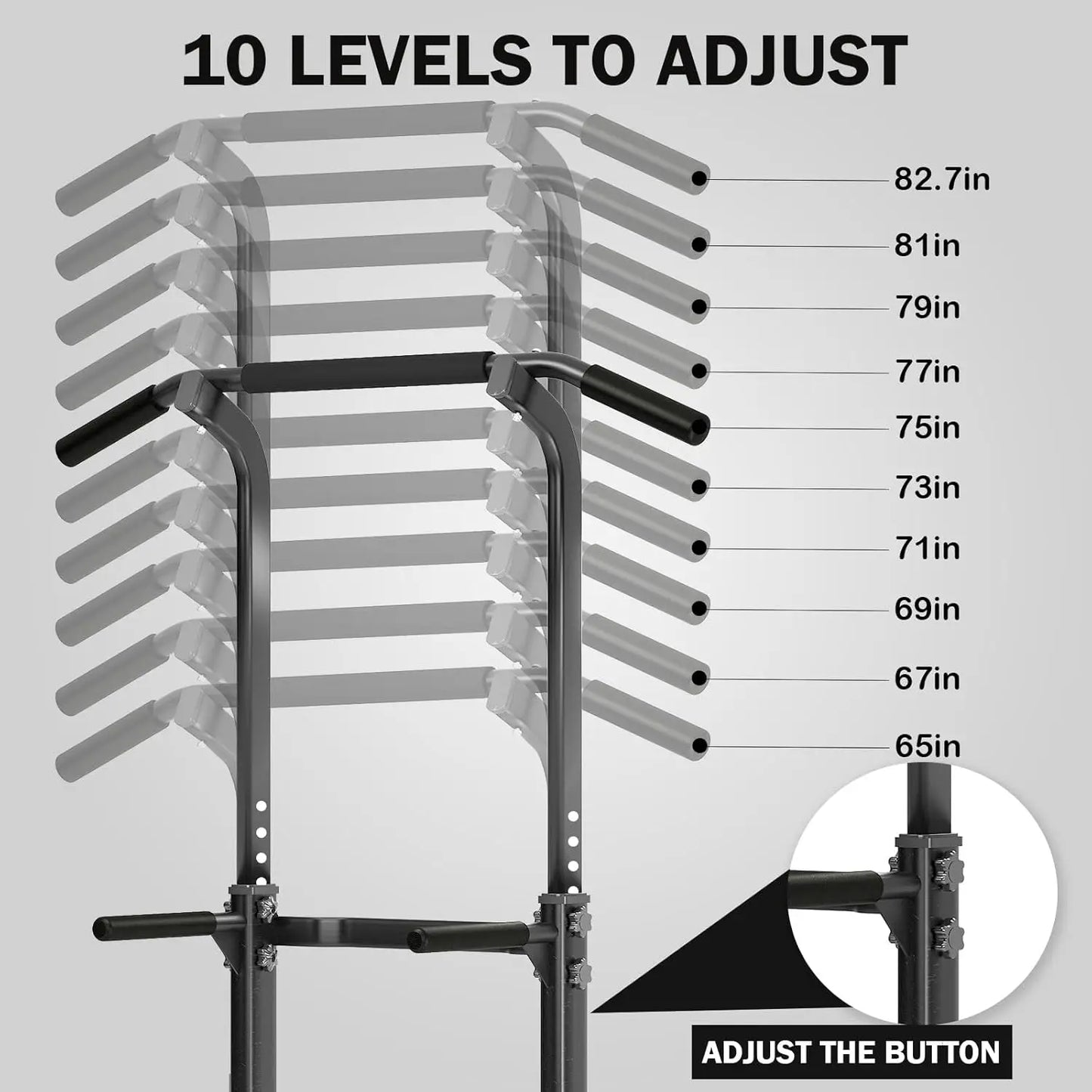Power Tower Dip Station: Pull Up Bar