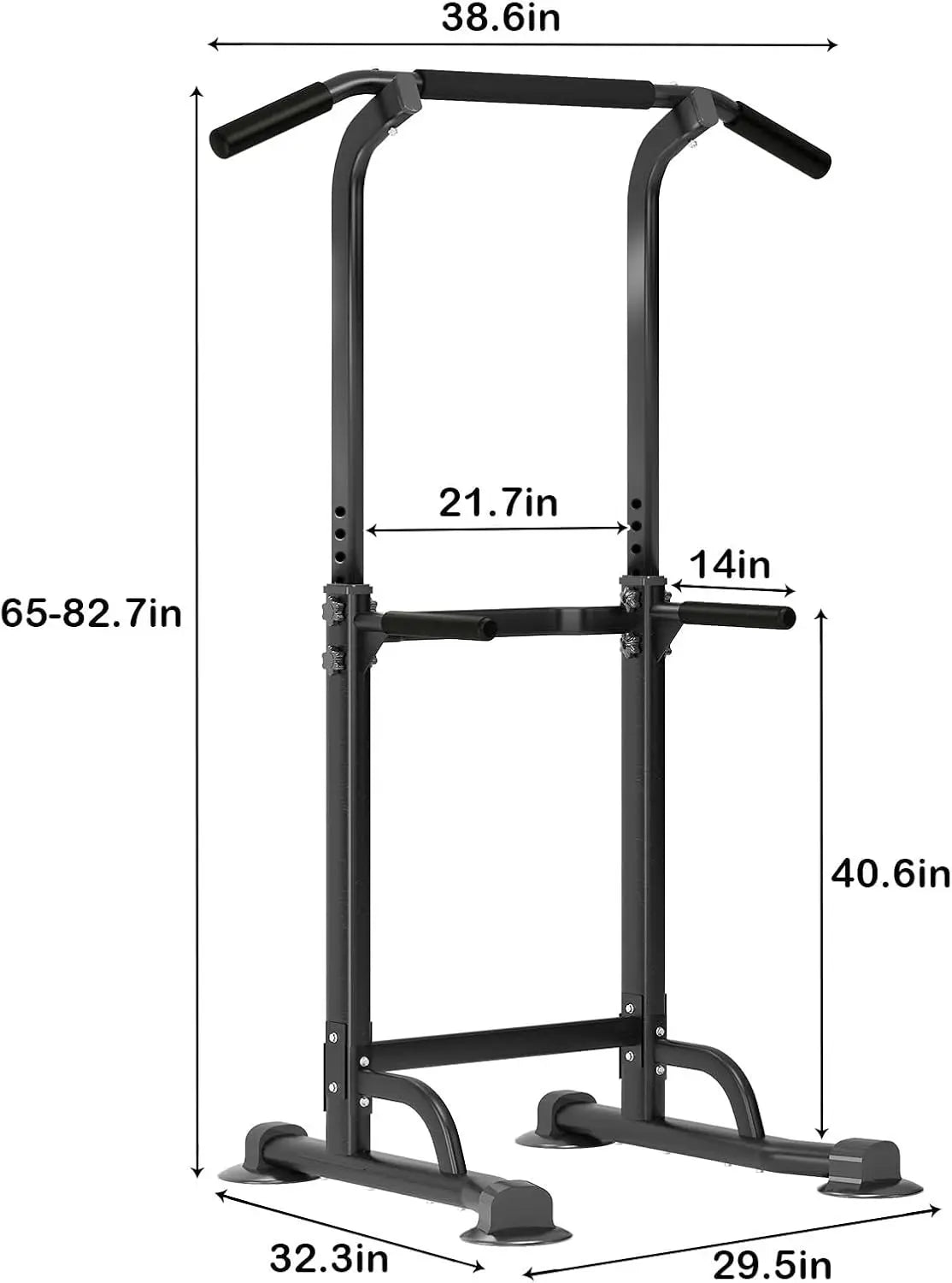 Power Tower Dip Station: Pull Up Bar