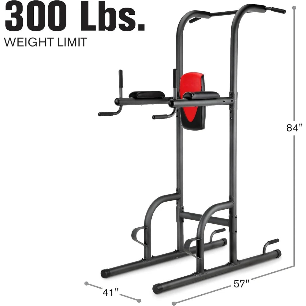 Power Tower with 4 Workout Stations; 300 Lb. Capacity,