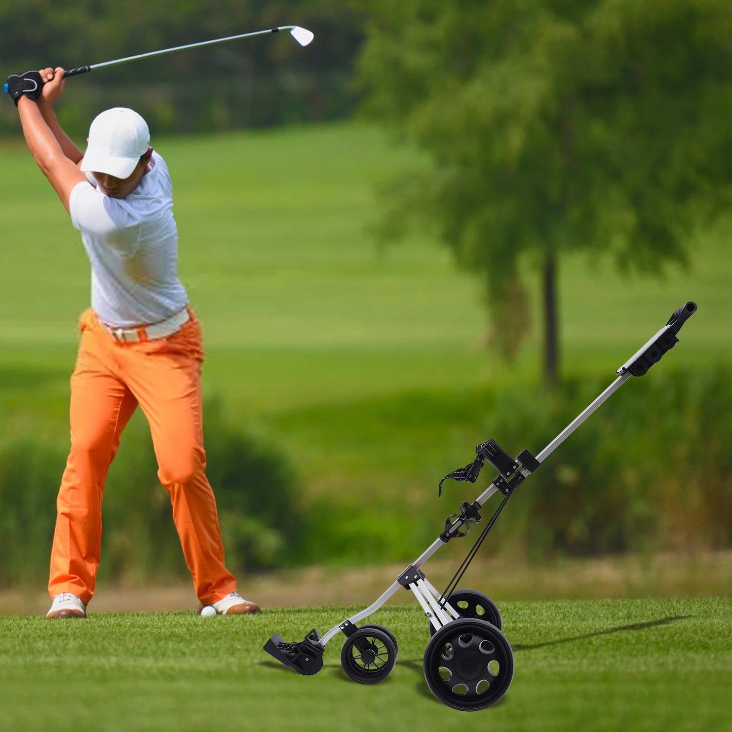 Foldable Collapsible Lightweight Pushcart