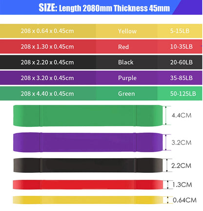 Rubber Resistance Bands,, Yoga Pull Up, 41 ", 208cm