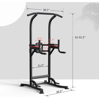 Pull Up Bar Power Tower Dip Bar Station Dip Stand Multi-Functional Workout Equipment Strength Training Machine