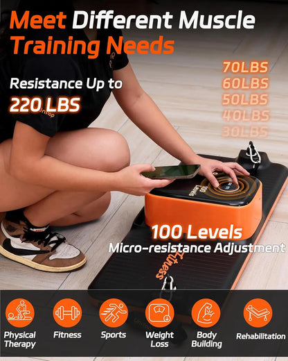 Workout Cable Machine - U-Trainer, Full Body Strength Training, 220LBS Resistance; Portable