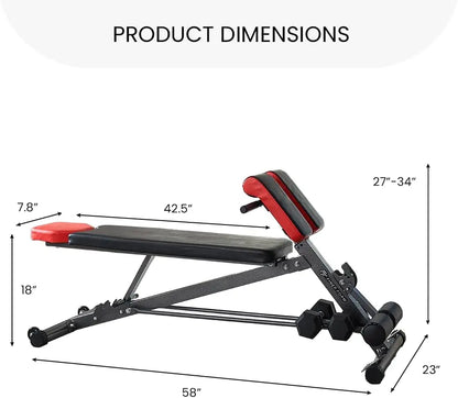 Multi-Functional Gym Bench for Full All  in  One Body Workout  Versatile Fitness Equipment for Hyper Back