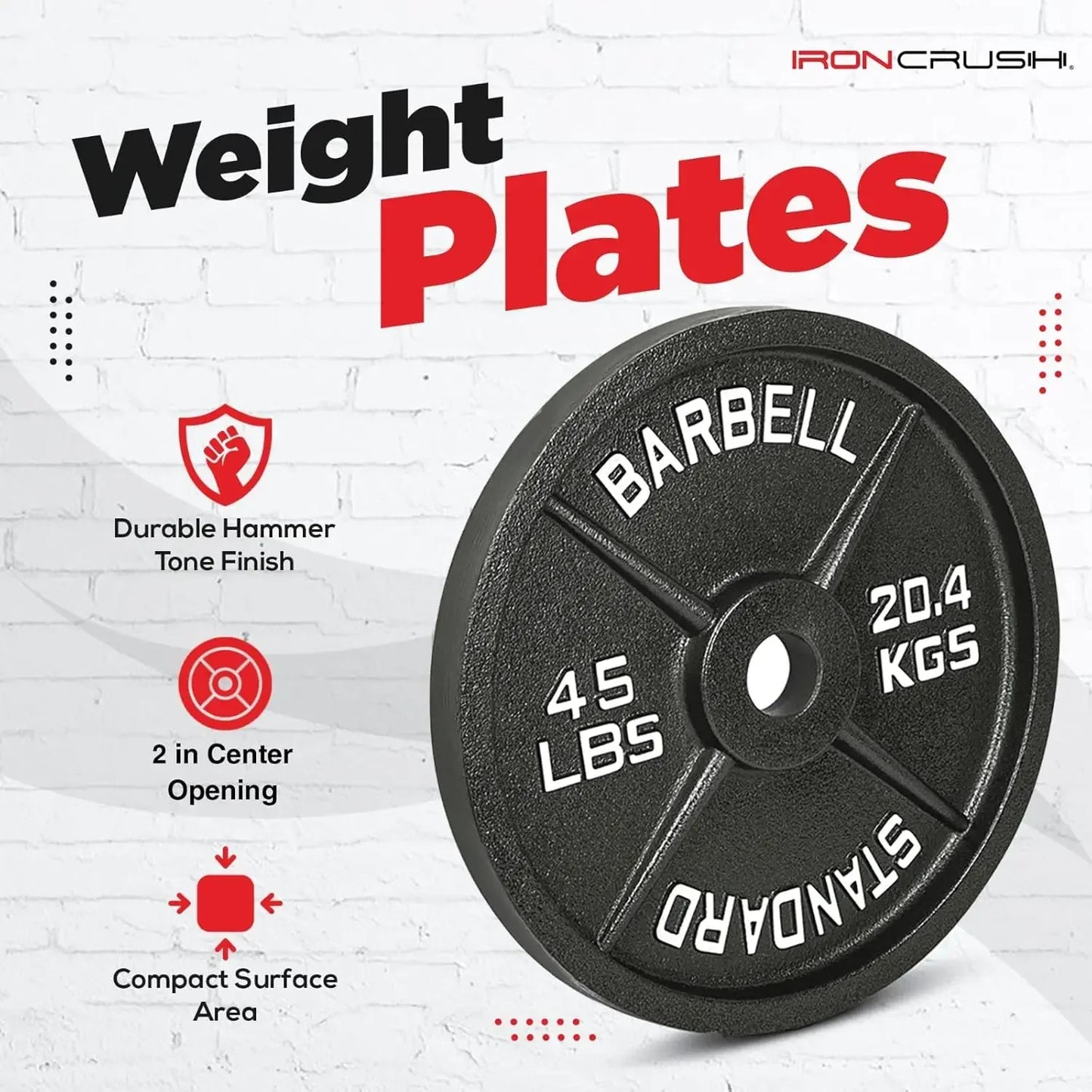 Olympic Weight Plates – Free Weights - Strengthening.  In Pairs - 2.5LB–45LB