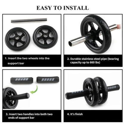 New Silent and efficient abdominal crunch roller wheel for home gym