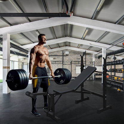 Bench Press Set with Squat Rack & Incline Bench: Full-Body Workout