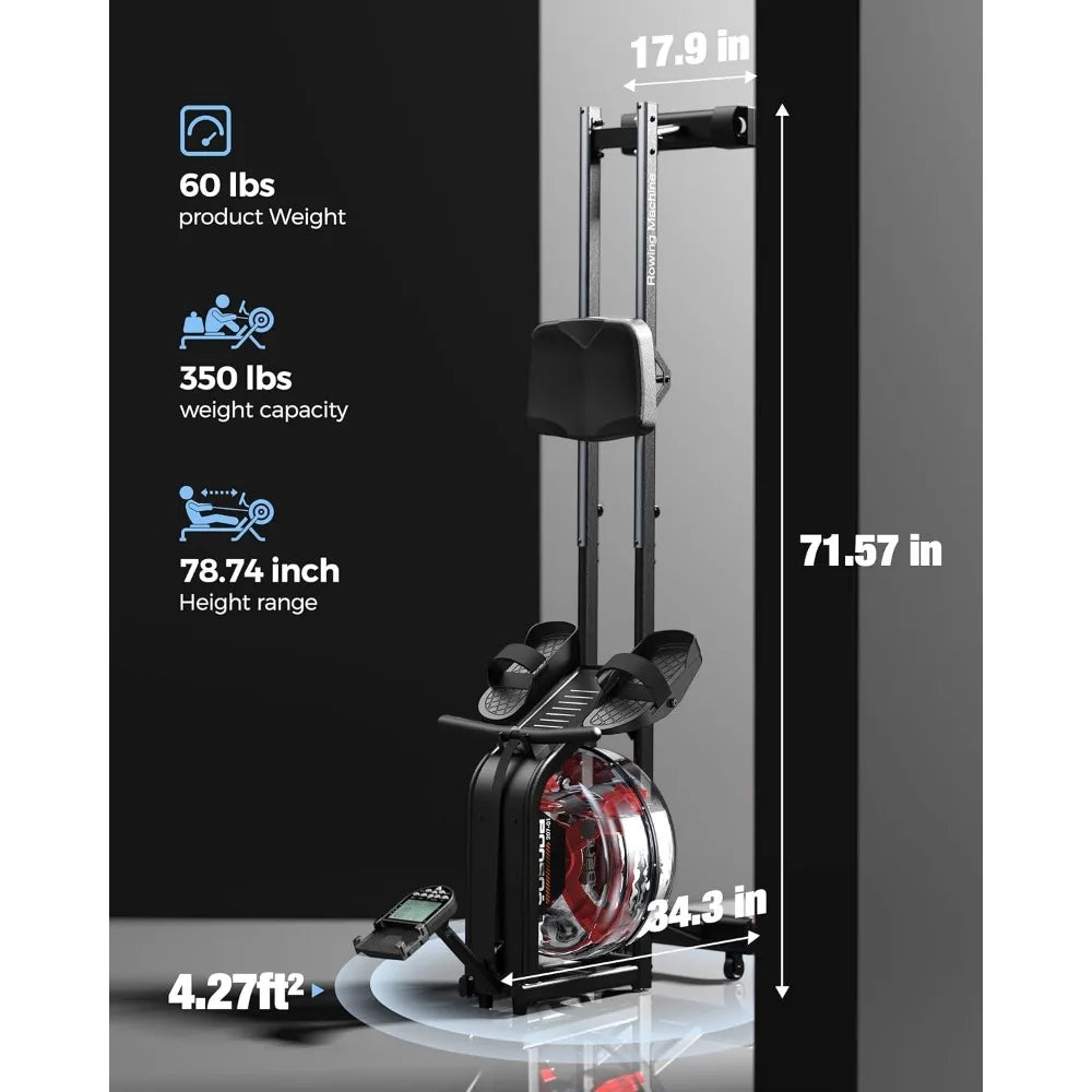 Magnetic/Water Rowing Machine 350 LB  Capacity - Foldable Rower