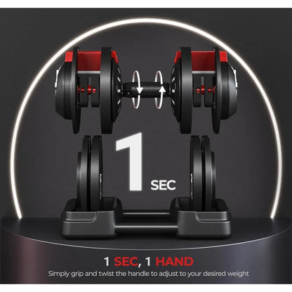 Freeweight Dumbbells 52.5 lbs, 3in1. Adjust Dumbbells to Barbell