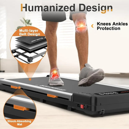 2024 Under Desk Treadmill : 2 in 1 Portable Walking Treadmill; LED