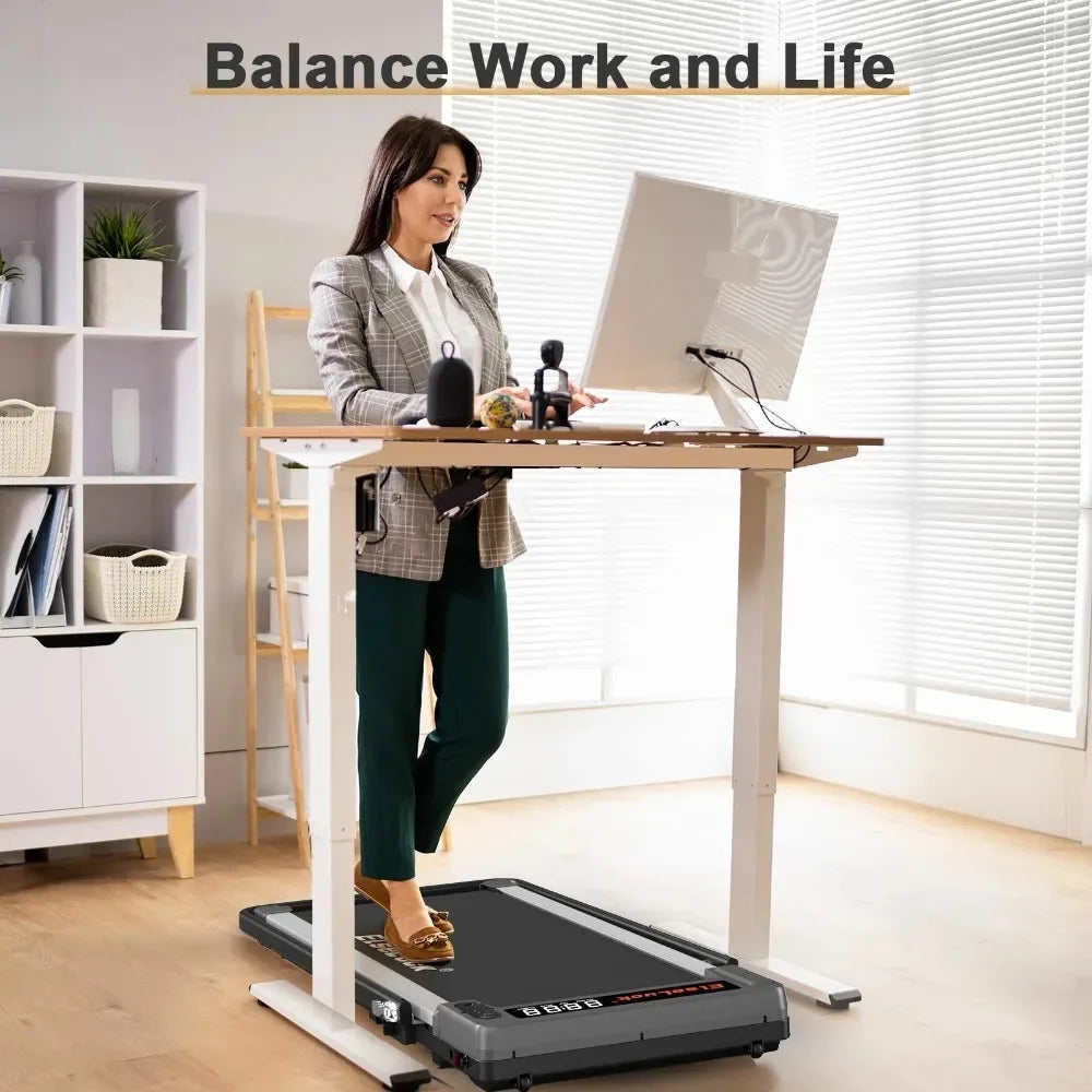 2024 Under Desk Treadmill : 2 in 1 Portable Walking Treadmill; LED