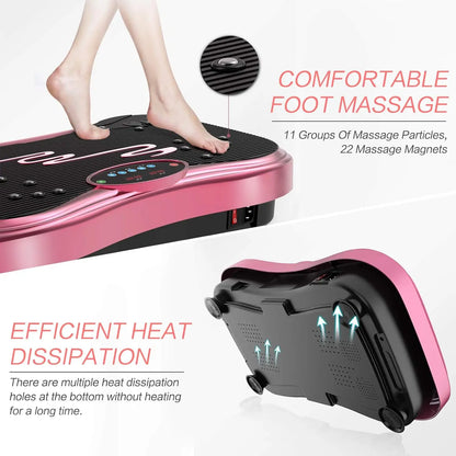 Exercise Machine Whole Body Workout Vibration Platform & Weight Loss + Remote + Loop Re