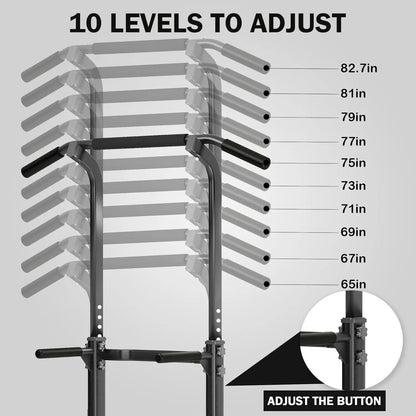 Power Tower Dip Station: Pull Up Bar