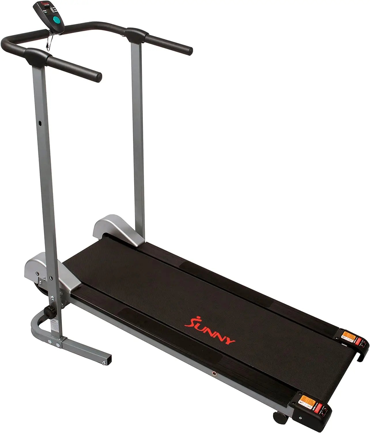 Sunny Health & Fitness SF-T1407M Foldable Manual Walking Treadmill, Gray