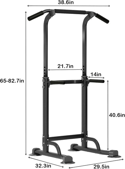 Power Tower Dip Station: Pull Up Bar
