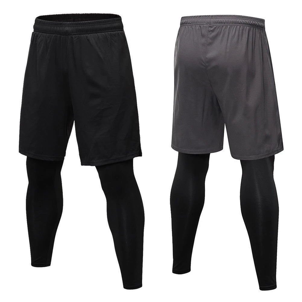 Compression Men's 2 in 1 Leggings workout pants