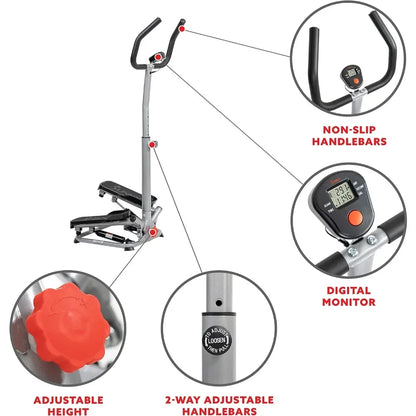 Fitness Twist Stair Stepper Machine with Handlebar