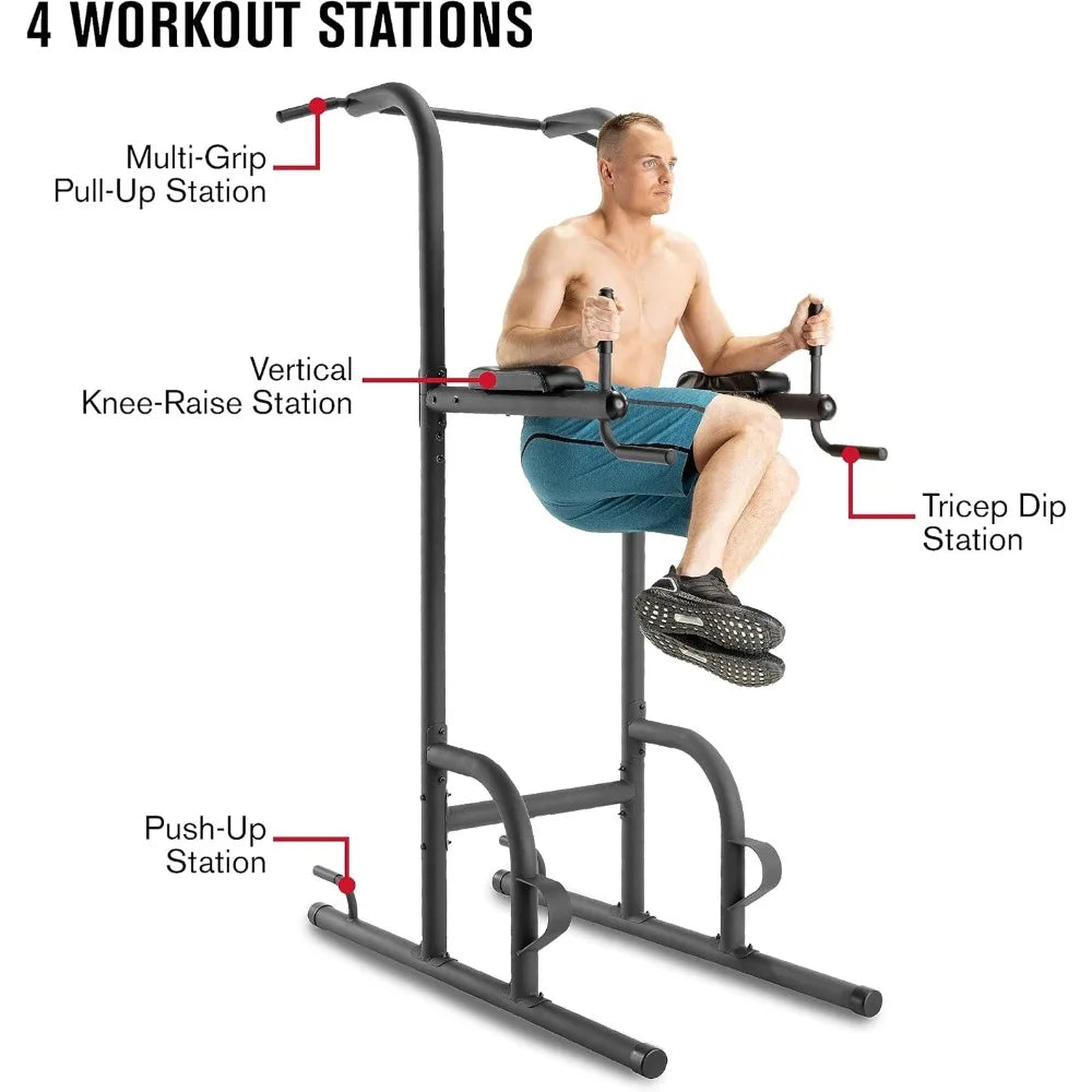 Power Tower with 4 Workout Stations; 300 Lb. Capacity，