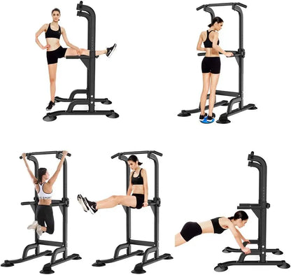 Power Tower Dip Station: Pull Up Bar