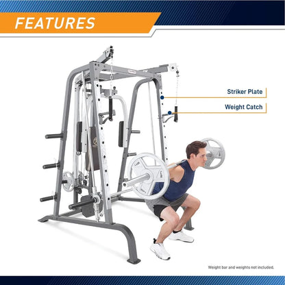 Pro Smith Cage Workout Machine Full Body : with Leg Developer, Press Bar, PEC Deck, Cable Crossovers