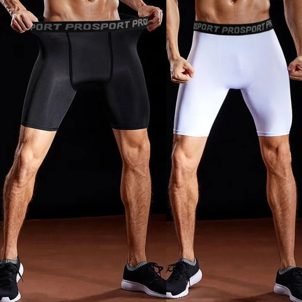 Men Compression Shorts Summer Sportswear Training Tights Gym Fitness Leggings Short Pants Sport Bottoms Basketball Shorts Men