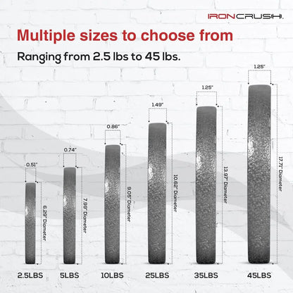 Olympic Weight Plates – Free Weights - Strengthening.  In Pairs - 2.5LB–45LB