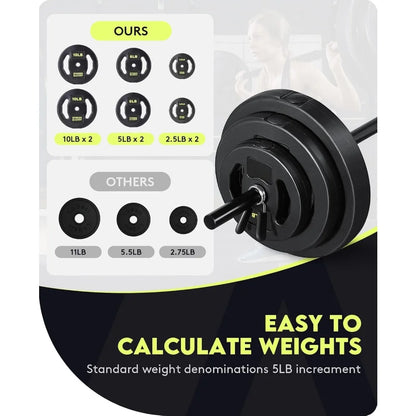 Barbell Weight  45 Lbs.  Adjustable Free Weights